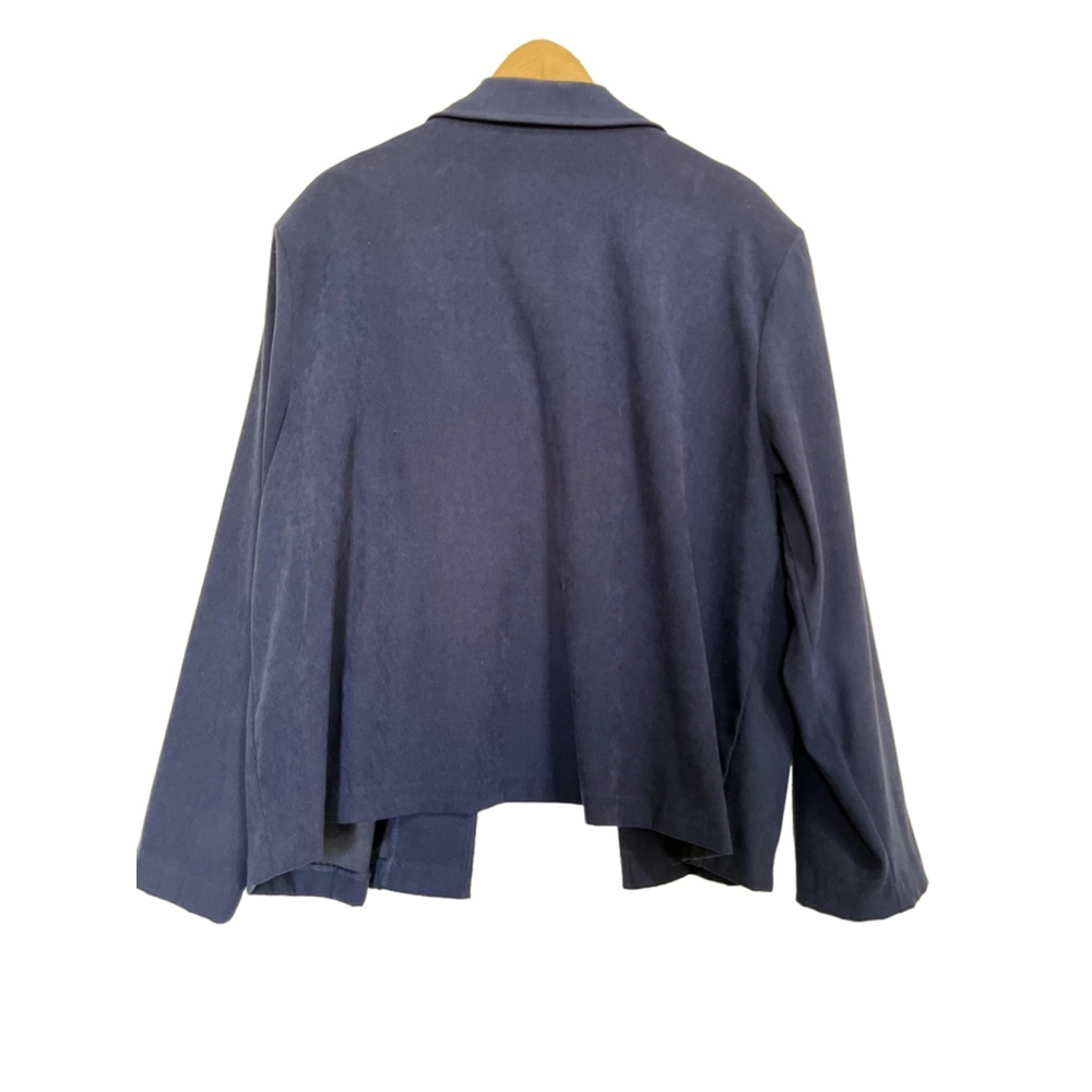 EUC Women's Briggs New York Blazer Size 2X Blue - Picture 3 of 5